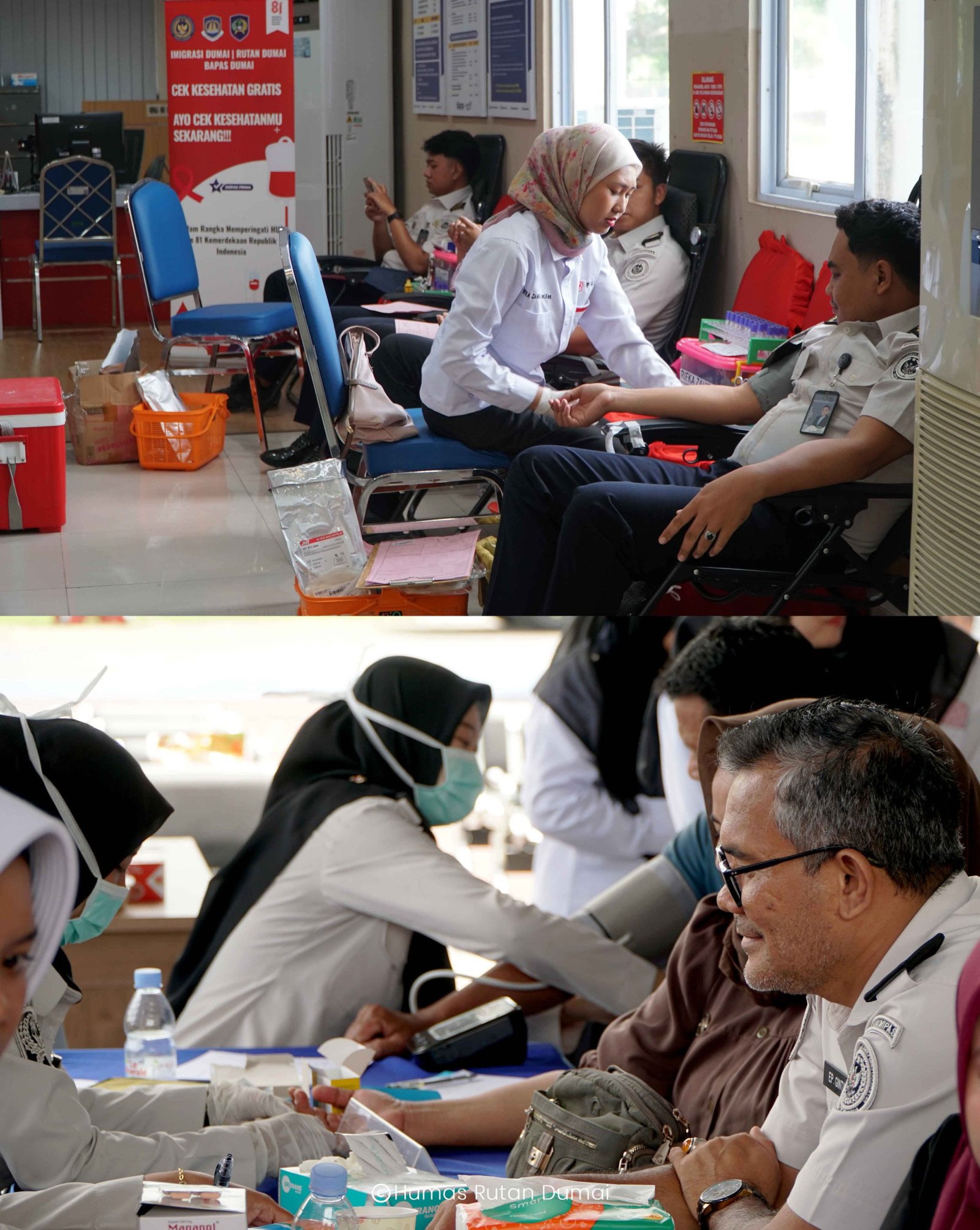 Rutan Dumai Bersama Imigrasi dan Bapas Gelar Donor Darah dan Baksos