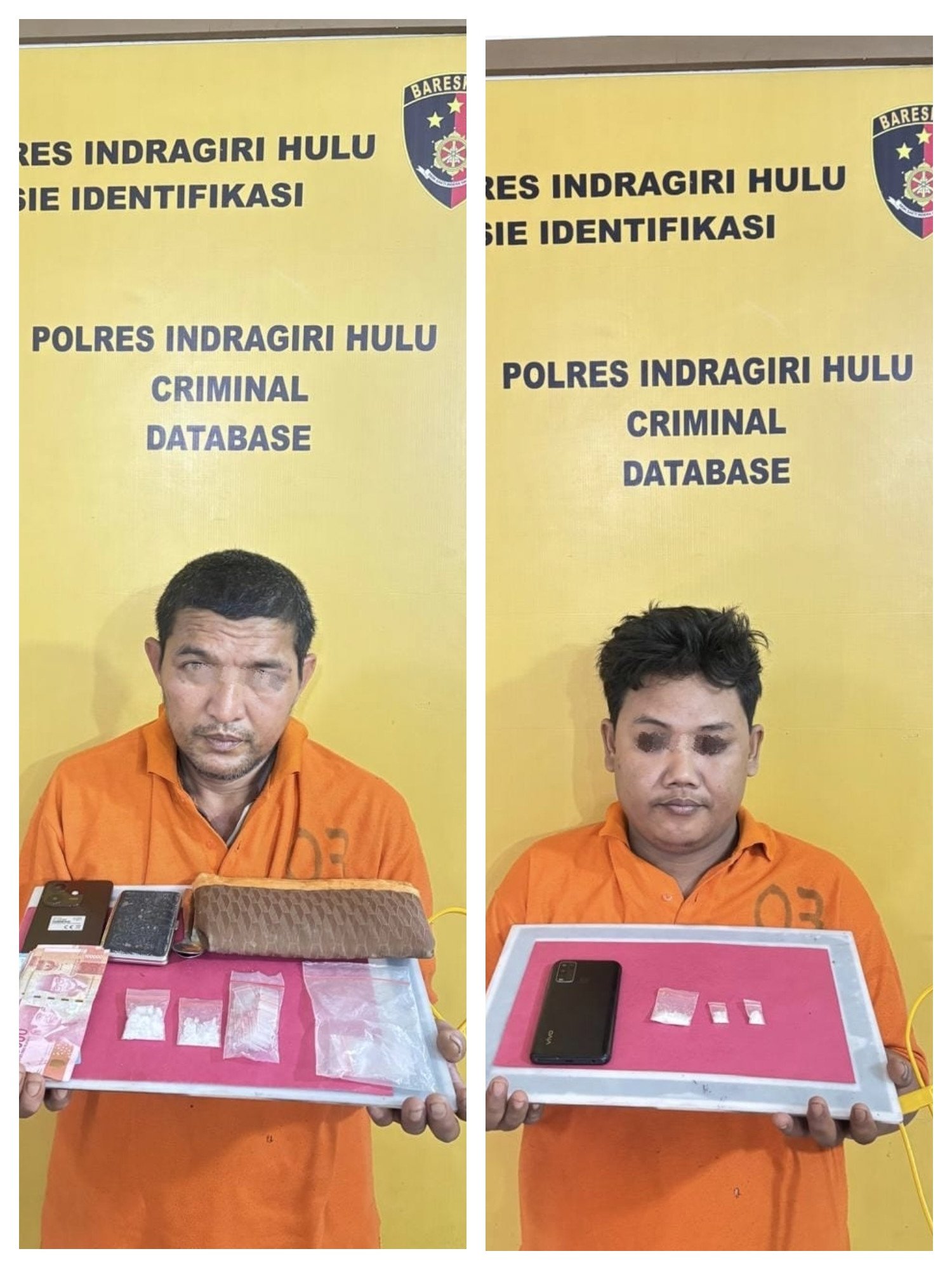 Satres Narkoba Polres Inhu Ciduk Dua Pelaku Sabu