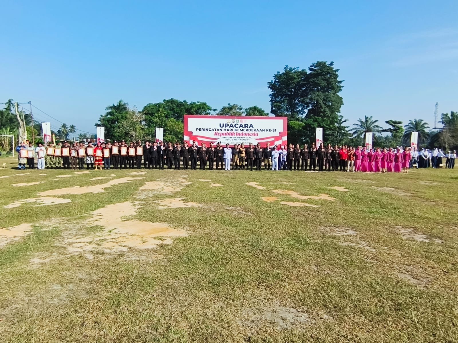 Polres Dumai Gelar Upacara HUT ke-81 Kemerdekaan RI