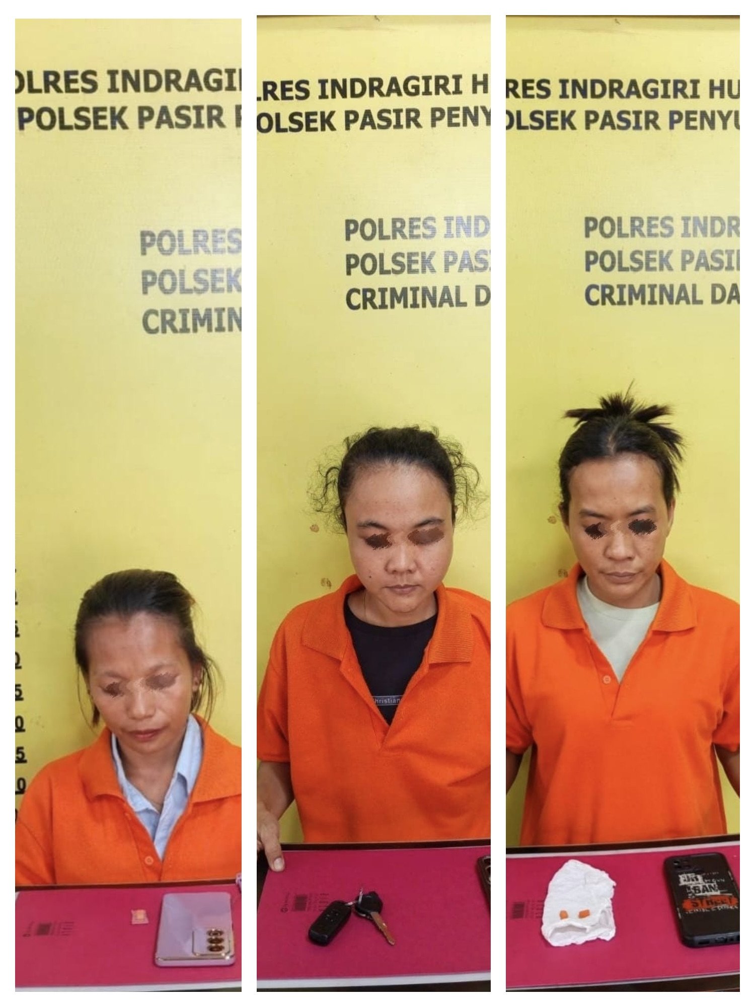 Tim Opsnal Polsek Pasir Penyu Bekuk Tiga Wanita Diduga Edarkan Ekstasi