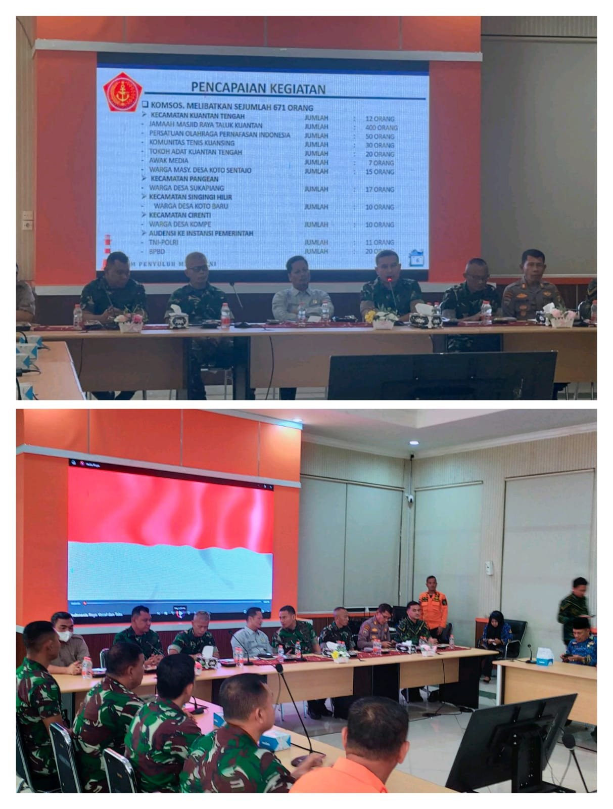 Tim Mabes TNI Audiensi ke Pemkab Kuansing