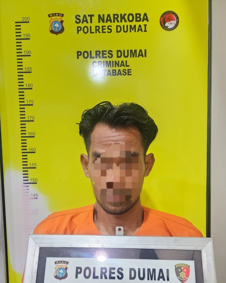 Polres Dumai Amankan Seorang Pria Positif Metamfetamin