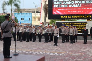 Polres Dumai Gelar Upacara Hari Juang Polri Tahun 2026