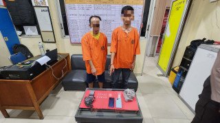 Satresnarkoba Polres Dumai Amankan Dua Pria, 10 Paket Diduga Sabu Disita