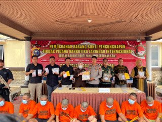 Polres Dumai Musnahkan Barang Bukti Narkotika Jaringan Internasional