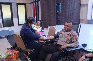 Polres Dumai Gelar Bakti Sosial Donor Darah